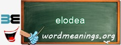 WordMeaning blackboard for elodea